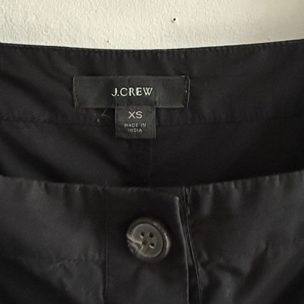 J. Crew Black cotton poplin Puff-Sleeve Button Midi Dress XS - Picture 3 of 8